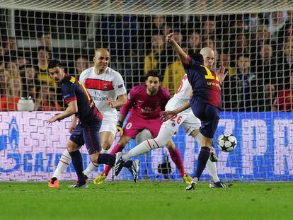 Pedro fires home the goal that sent Bar&ccedil;a through to the last four on Wednesday night.