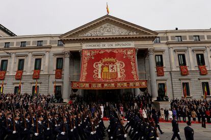 The military parade after Princess Leonor swore an oath to the Constitution in Madrid, October 31, 2023. 