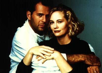 Bruce Willis and Cybill Shepherd as David Addison and Maddie Hayes in ‘Moonlighting.’