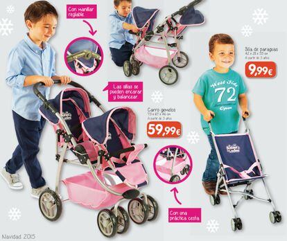 Toy Planet’s Christmas catalogue features boys playing with “girls’ toys” and vice-versa.