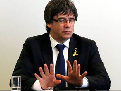 Ousted Catalan premier Carles Puigdemont in Berlin.