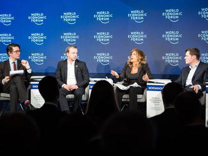 A debate at the Davos World Economic Forum.