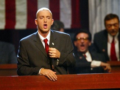 Eminem at the MTV Video Music Awards 2002.