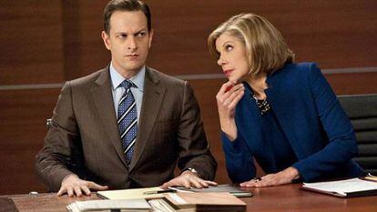 Will Gardner (Josh Charles) and Diane Lockhart (Christine Baranski) consider how to destroy the prosecution’s witness in 'The Good Wife.'