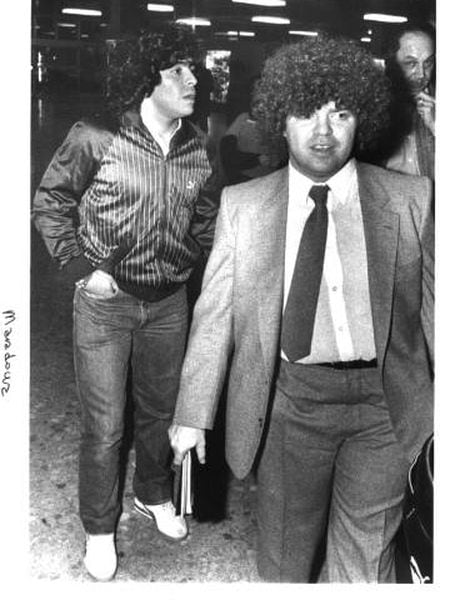 Jorge Cyterszpiler (right) and Diego Maradona.