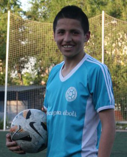 Colombian Camilo Quintero, a soccer teammate at the 'Orcasur sin Fronteras' school.