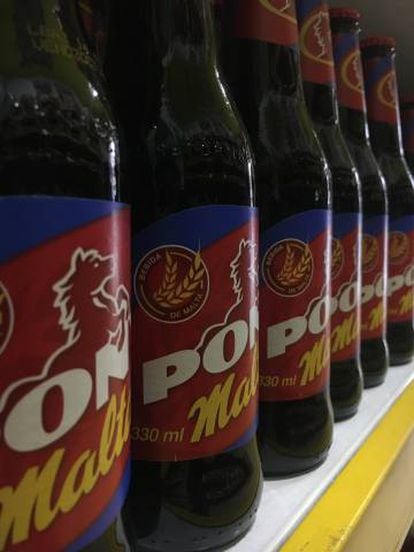 Pony Malta, a typical pasteurized non-alcoholic Colombian malt beverage.