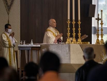 Archbishop Salvatore Cordileone at the Cathedral of Saint Mary of the Assumption in San Francisco, California.