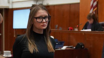 Sorokin, during the 2019 trial at which she was convicted of fraud.