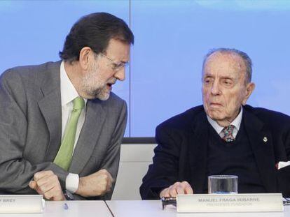 Fraga with Prime Minister Mariano Rajoy.