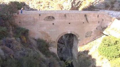 The bridge in Granada province where a Briton died bungee jumping in June.
