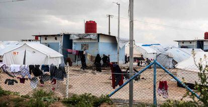 The Al Hol camp for ISIS family members in northeast Syria.