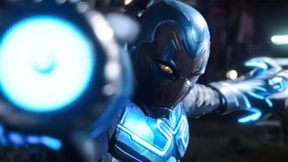 A clip from the movie Blue Beetle.