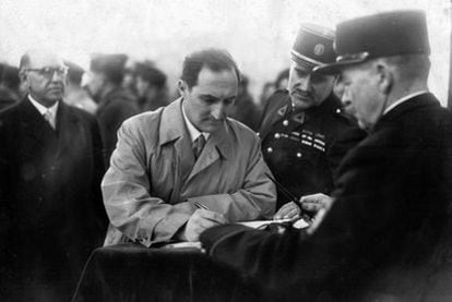 The <i>lehendakari</i> José Antonio Aguirre, after the liberation of Paris in 1944.