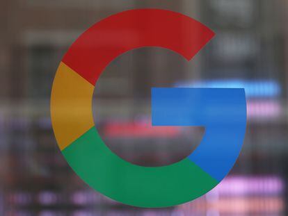 The logo of Google LLC is seen at the Google Store Chelsea in New York City, U.S., January 20, 2023.