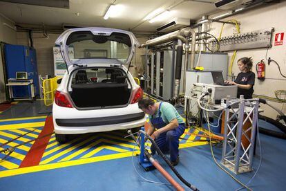 A car test in Spain.