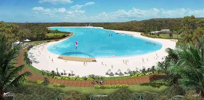 Rendition of the proposed beach and lagoon.