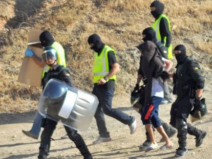 An operation against suspected jihadists in Ceuta last June.
