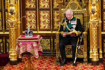 Charles III presides over the May 10 State Opening of Parliament on behalf of his mother.