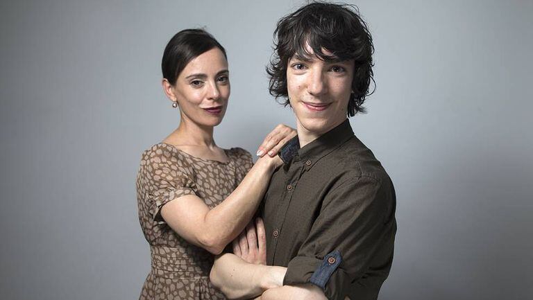 Leonel Virosta and his mother Belén Gutiérrez.