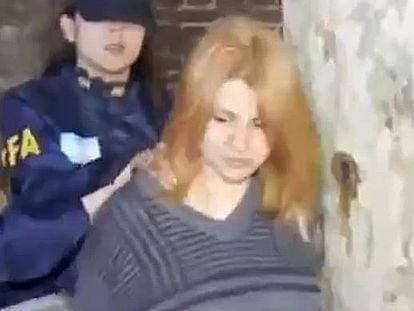 Brenda Uliarte, arrested by the police after the failed attack against Cristina Kirchner.