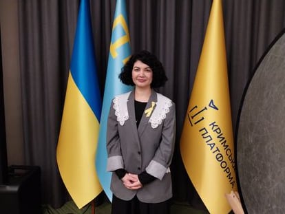 Tamila Tasheva, representative of the Ukrainian president in the Autonomous Republic of Crimea, on Tuesday, at her office in Kiev. 