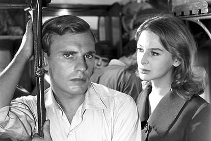 Jean-Louis Trintignant and Eleonora Rossi Drago in 'Violent Summer', 1959.