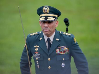 The commander of the Colombian National Army, Eduardo Enrique Zapateiro, in Bogotá, on December 30, 2019.