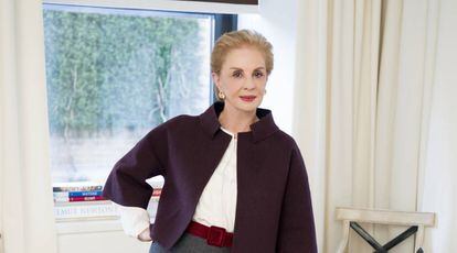 A recent photo of Carolina Herrera in her atelier.