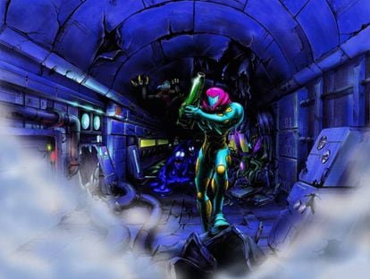 Artwork for ‘Metroid Fusion,’ one of the best-known installments of the series.