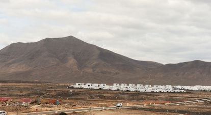 Housing units in the Plan Parcial Playa Blanca zoning area in Yaiza. They were declared illegal in 2008 but later granted legal status.