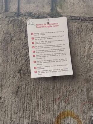 The rules of Juncal Shelter.