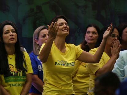 Michelle Bolsonaro, the former first lady of Brazil, during a political event in São Paulo, in October 2022.