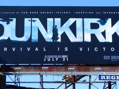 The billboard for Christopher Nolan’s war movie ‘Dunkirk.’