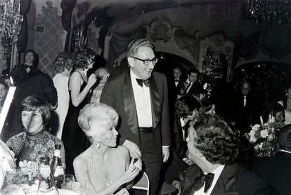 Henry Kissinger at a screening of ‘The Godfather’ at the St. Regis Hotel in New York; March 14, 1972.