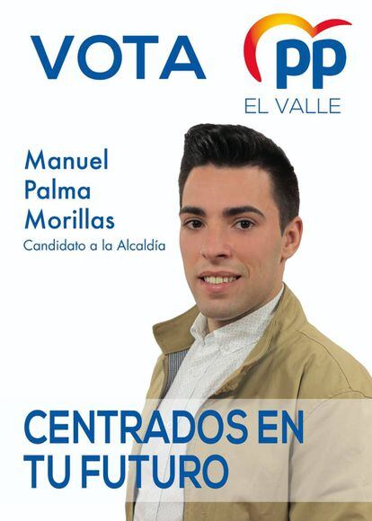 Manuel Palma in an election poster for the Popular Party.