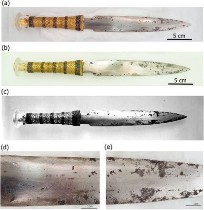 Images of the dagger used in the study.