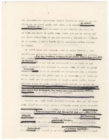 Gabriel García Márquez’s edits of ‘Crónica de una muerte anunciada’ (or Chronicle of a Death Foretold).