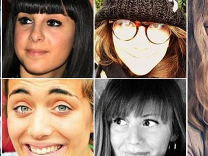The seven Italian victims of the Tarragona bus crash.