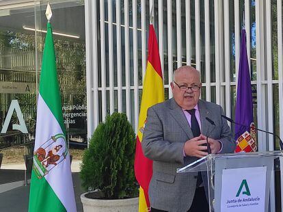 Andalusian regional health chief Jesús Aguirre pictured on Thursday.