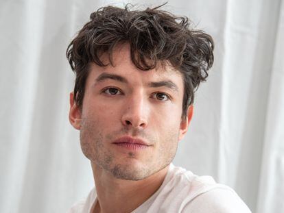 Ezra Miller at a 2018 press conference in Los Angeles to promote 'Fantastic Beasts: The Crimes of Grindelwald.'
