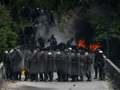 The National Guard in Caracas on Tuesday.