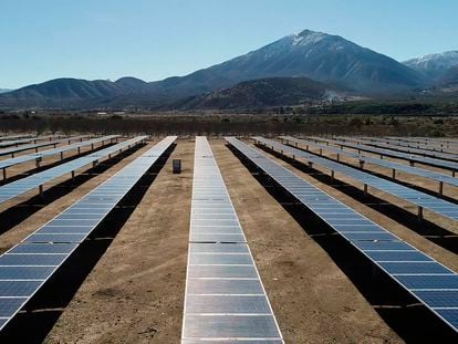 A solar farm in Valparaíso, Chile