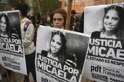 Marchers demand justice for Micaela García.