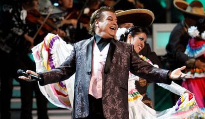 Juan Gabriel during a concert in Mexico City.