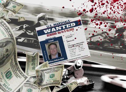 The US Marshal service's wanted poster for William Mize IV, accused of money laundering and conspiracy to commit health fraud.