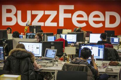 BuzzFeed’s newsroom in New York.
