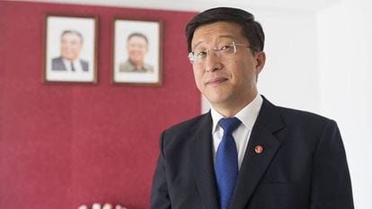 Former North Korean ambassador to Spain, Kim Hyok Chol, in a file photo from 2015.