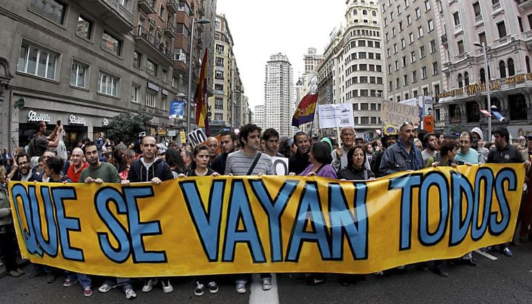A September 2011 march on Madrid’s Gran Vía.
