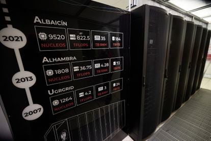 The supercomputer 'Albaicín' showing the computing power of its predecessors. 